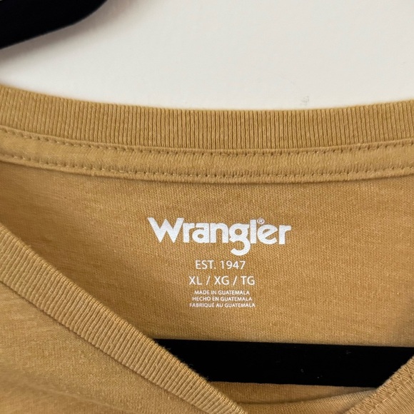 Wrangler Men’s Graphic Ride Or Die T-Shirt Size XL Mustard Yellow - Picture 3 of 3